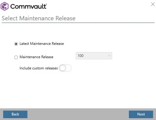 Вибір Maintenance Release