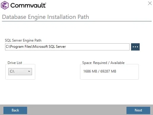 Database Engine Installation Path