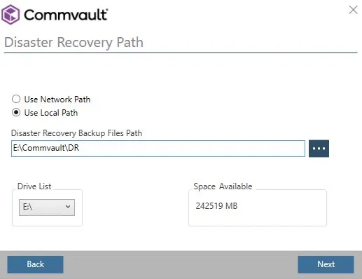 Disaster Recovery Path