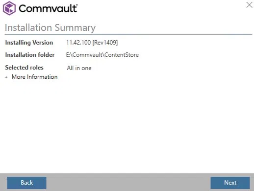 Installation Summary